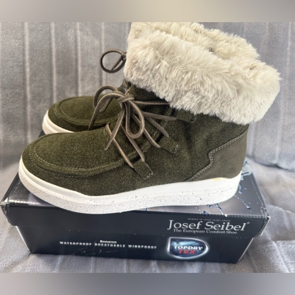 Romika Helsinki 01 Olive Faux Fur Boot Sneaker EU 37 US 6 to 6.5 - Picture 4 of 11